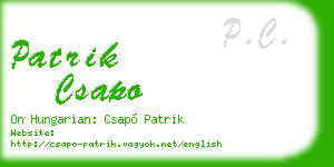 patrik csapo business card