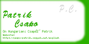 patrik csapo business card